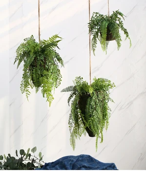 Скандинавските Декорация На Интериора-Имитация На Изкуствени Зелени Растения Въздушни Украса Домашно Цвете Стенно Подвесное Украса