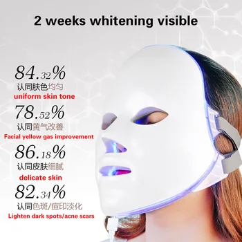 Портативна акумулаторна маска LED цветя 7 сблъскват с машина мадами терапия фотон подмолаживания кожата ультракрасной светла