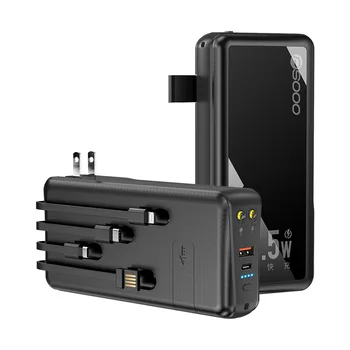 22,5 W Powerbank 30000 mah-Power Bank QC 3,0 Бързо Зареждане с Кабел AC Plug Притежателя на Телефона за iPhone 13 Samsung Xiaomi Повербанк