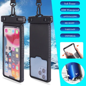 3D анти-капка водоустойчив телефон чанта сензорен екран TPU плуване плаващи гмуркане, разходка с лодка реката Surfting екскурзия притежателя калъф за вашия телефон 