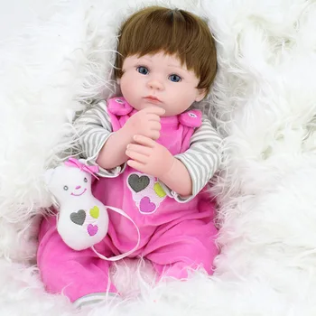 Меки Силиконови Винил Кукли 45 см Reborn Baby Ръчно изработени Тканевое Тялото Реалистични Детски играчки за Детски игри подаръци за рожден ден