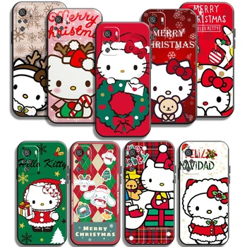 Коледни Калъфи За телефони Hello Kitty За Xiaomi Redmi Note 10 10 Pro 10S 10 5G Делото от Мека TPU Carcasa на Корпуса