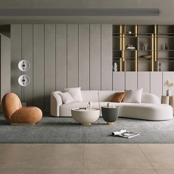 Заоблен диван Baxter от плат скандинавска технология модерна всекидневна Италиански минималистичен дизайнерски ъглов диван със специална форма