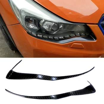 Автомобилно Карбоновое Влакна ABS Главоболие Предни Лампа Тампон за Вежди, за Subaru XV 2012-2016