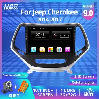 2din Android 9,0 Автомобилен Радиоприемник За Jeep Cherokee 2014-2017 Мултимедийна Навигационна GPS Видео Авто Стерео Авторадио DVD Плейър
