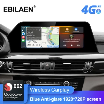 EBILAEN Android 11 Автомобилен Радиоприемник за BMW X5 F15 NBT Система 2014-2017 Син Анти-огледален екран, Мултимедия, GPS Навигация Carplay 12,3 '