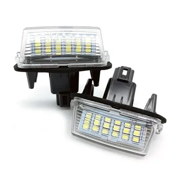 2x Canbus LED Авто Номер Осветление Лампи Регистрационен номер Luces Targa Лампи За Citroen C3 C4 C5 BERLINGO XSARA, SAXO
