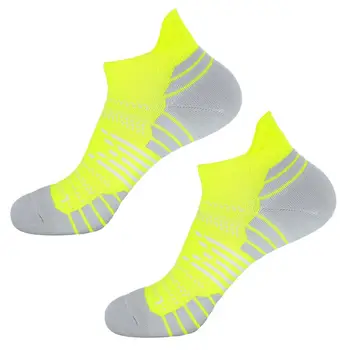 1 Чифт Спортни Чорапи, Нескользящие, Удебелени, с висока Еластичност, Найлон, с нисък покрив, Професионални Чорапи за Джогинг, за Спорт
