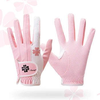 1 чифт ръкавици за риболов, ръкавици за голф, дамски, Работни ръкавици от изкуствена кожа, меки велосипедни ръкавици с дишаща силиконови частици
