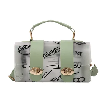 2021 Лятна Модни Дамски Прозрачна Квадратна чанта-прашка от PVC, чанта през Рамо, чанта-месинджър, мобилен Мил женски чанта, портмоне и чанта