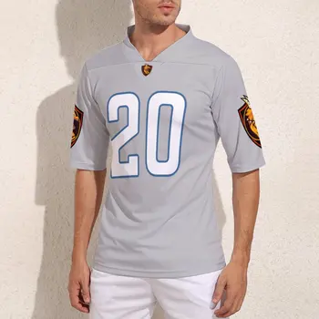 Обичай Ръгби Фланелка Detroit No 20 Модни Персонализирани Футболни Тениски, Спортни Мъжки Футболни Тениски