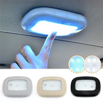 Универсален USB Акумулаторна Бяло/Синьо Led Авто Лампа За Четене, Вътрешна Лампа На Покрива, Магнитен Led нощна светлина За Полагане на Автомобили