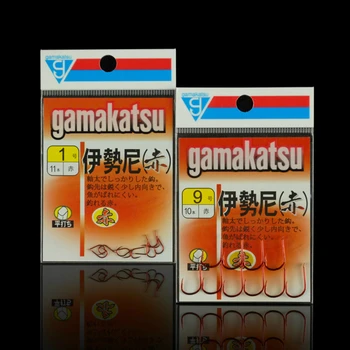 Япония е Внесъл Риболовни Куки Gamakatsu Высокопрочные риболовни Куки С Бодлива Форма на Трайни Трайни Остри Риболовни Куки От Въглеродна Стомана 1-9#