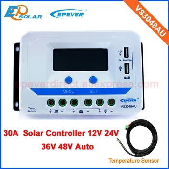 VS3048AU с датчик на температурата и LCD дисплей 30A 30amp слънчеви преносими регулатори 12/24/36/48 автоматична работа