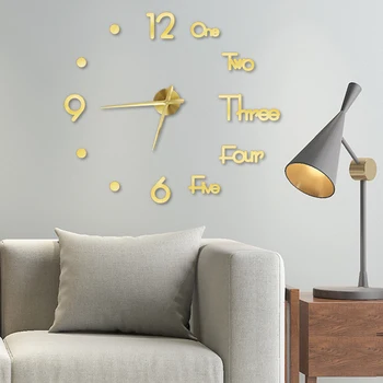 2020 Нови Стенен Часовник Кварцов Часовник С Модерен Дизайн, Големи Декоративни Часовници Европа Акрилни Етикети Механизъм За Хол