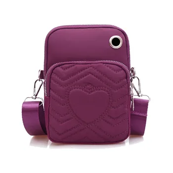 Чантата на Жена Сърцето на ПУ Многофункционален Мобилен Телефон Клатч Чанта На Рамото На Жена Чантата е с Голям Капацитет Новите Чанти-незабавни посланици