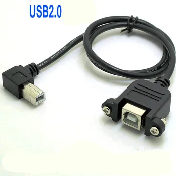 USB 2.0 B мъжки женски удлинительный кабел за лактите на 90 градуса USB кабел за печат с удлинительным кабел за печат ушите