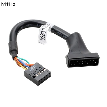 Дънна платка USB 3.0-2,0 Адаптер Заглавие Кабел Конвертор на дънната Платка USB3.0 20 pin на 9pin USB 2.0 9 pin до 20 pin Header мост