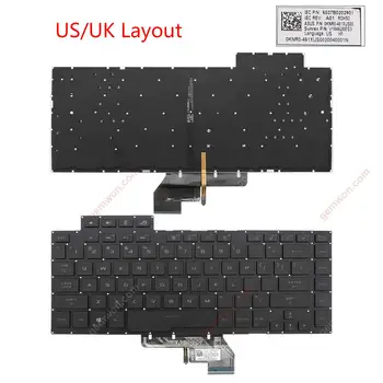 САЩ, Великобритания QWERTY Оригиналната работа на смени Клавиатура за Asus ROG GX502 GX502GW GX502GV GX502LWS GX502LXS Черна с Осветление и без Рамка