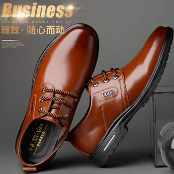 Мъжки обувки от естествена кожа, Новост 2023 г., са Удобни за бизнес модела обувки ръчна изработка, Мъжки Oxfords, Обувки, Лоферы, Обувки Chaussure Homme