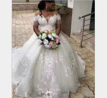 Произведено по Поръчка на Африкански женски Сватбена Рокля Дантелено vestido de невероятна сватбена рокля сватбена рокля сватбена рокля 2022