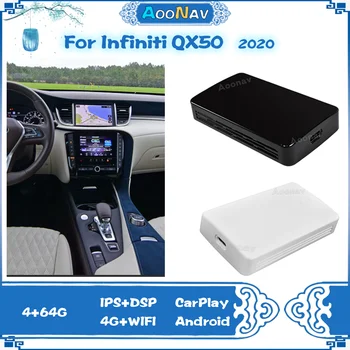 Ai Box Android Адаптер AI BOX За Infiniti QX50 2020 Безжична Огледалната връзка Carplay Android 10,0 64G