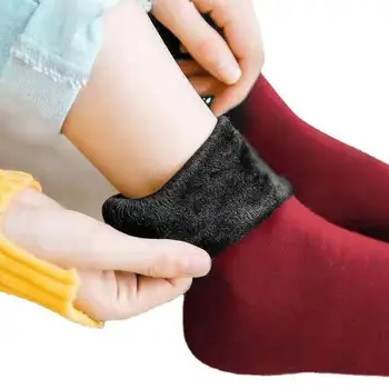Чорапи за Зимни Чорапи За жените през есента и зимата е Мека Дебели Чорапи със средна дължина, с тръбите, чорапи за защита от студ в пода