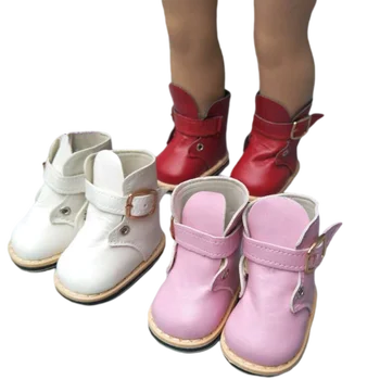 Мини-стоп-моушън обувки, зимни ботуши от изкуствена кожа, подходящи за малки кукли 43 см и 18-инчовата кукли за момичета, Коледен Подарък