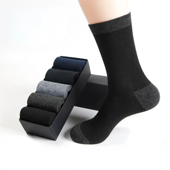 Мъжки чорапи Ежедневни Износоустойчиви Памучни Чорапи Есенно-зимни Дебели Чорапи Голям Размер