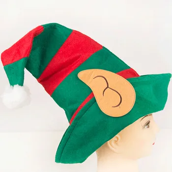 Нетканая шапка на Елф, Коледни шапки за Деца и Възрастни, 2 размера, Коледен фестивал, шапки, подарък за приятели, компания, търговски център, доставки
