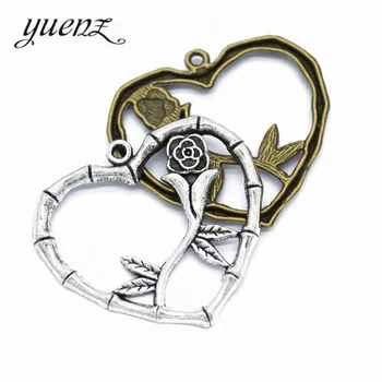 YuenZ 5 бр., антични сребърни Висулки във формата на Сърце, всяка жена има лична история за Гривни, Колиета, Аксесоари за Бижута направи си Сам, Производство на Бижута A91