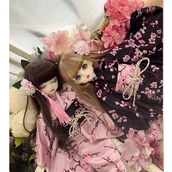 Kawaii стоп-моушън Облекло BJD Кимоно 2 Цвята Розов и Черен Цвят за 1/6 1/4 1/3 BJD Аксесоари за Кукли BJD Облекло Облекло