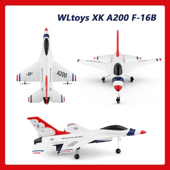 Най-новият WLtoys A200 F-16B 3CH Rc Самолет 2,4 G на Дистанционното Управление с Фиксирано Крило Трик Rc Самолет Посадъчен Планер Самолети Модел Играчки Момче
