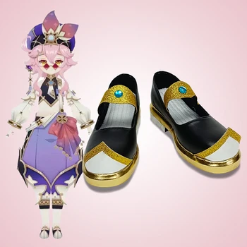 Genshin Impact Dori/ Черни Обувки-лодка; Дамски Обувки За Cosplay; обувки за Момичета в стил Аниме 