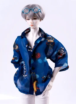 Облекло за кукли BJD подходящ за размера на 1/3 1/4 POPO68 риза с къс ръкав аксесоар за кукли