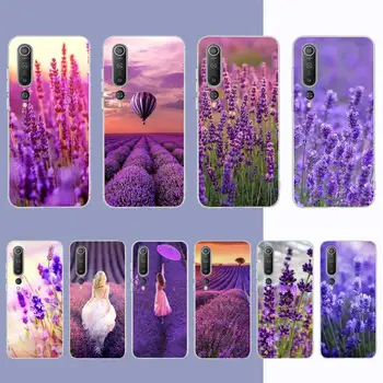 Калъф за мобилен телефон с цвете от лавандула за Samsung S21 A10 за Redmi Note 7 9 за Huawei P30Pro Honor 8X 10i калъф