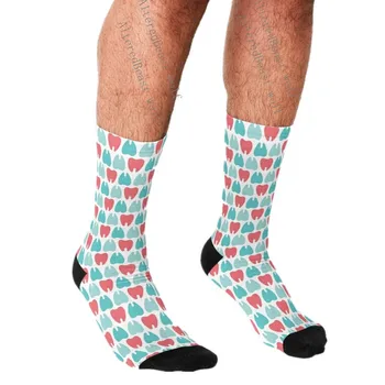 Мъжки забавни чорапи с Зубным Фон, Чорапи със Зъбите, harajuku, Мъжки Щастливи Чорапи в стил хип-хоп, Новост, сладки чорапи за момчета, Ежедневни Луди Чорапи за мъже