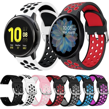 За Samsung Galaxy watch Active 2 40 мм 44 мм Силикон Каишка За Часа и 20 мм Гривна Спортен каишка За Galaxy Watch 42 мм S2 Classic