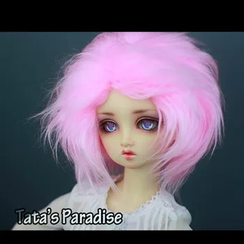 BJD Куклен Кожа перука розови перуки за коса 1/3 1/4 1/6 BJD DD SD MDD MSD YOSD куклени кожа перуки, аксесоари за кукли