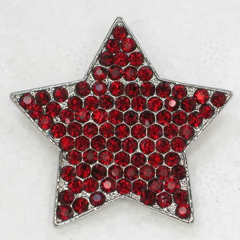 Червен Кристал Звезда Игли брошки Мода Бижута подарък C2155 C