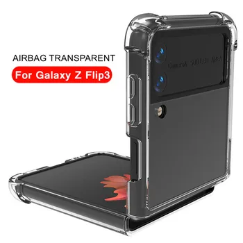Прозрачен Калъф За Samsung Galaxy Z Flip 3 Кристално Чист Калъф Сгъваема Ультратонкая Защитно Делото За S21 S22 Ultra Case